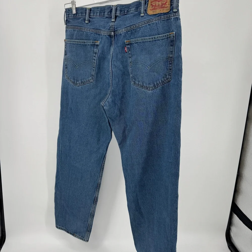 Levis 550 Relaxed Fit Jeans Mens W38 L30 Blue‎ Denim Pants 5 Pocket